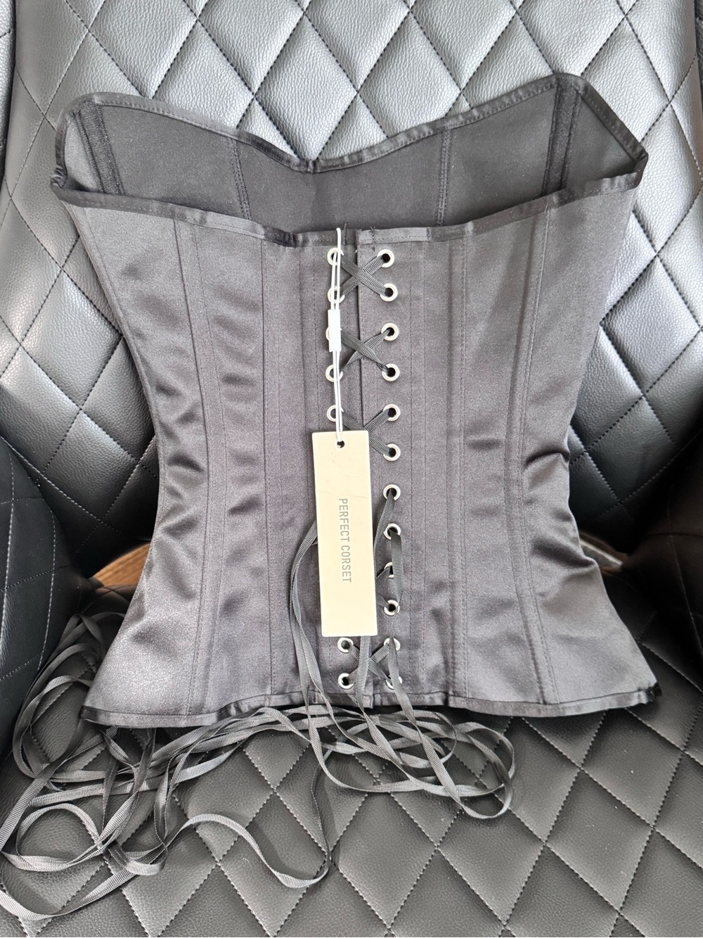 Women's Black Satin Grace Corset